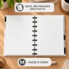 Furação cogumelo de precisão milimétrica para encaixe perfeito e suave no caderno inteligente reposicionável