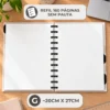 Opções de tamanhos do refil sem pauta Achala Journal disponíveis nos formatos Pequeno, Médio A5 e Grande