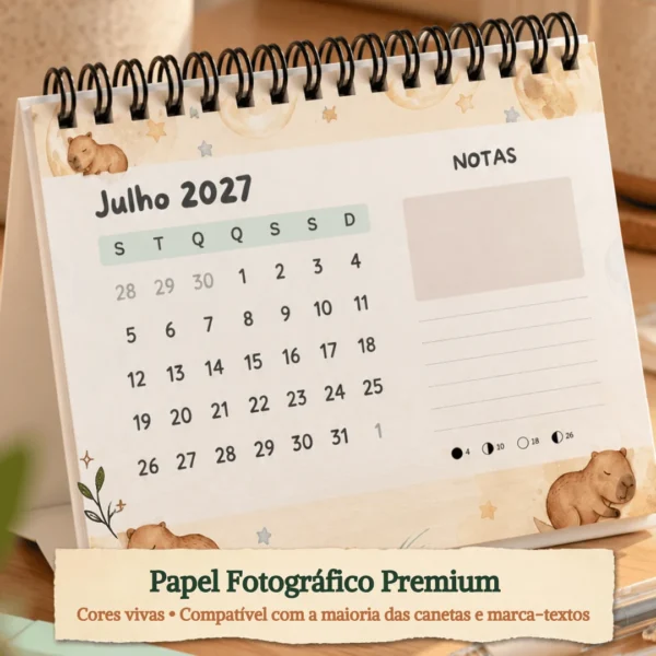 Papel Fotográfico Premium Alta Resolução Capivaras Papel Fotográfico Premium Encorpado para Escrita Firme