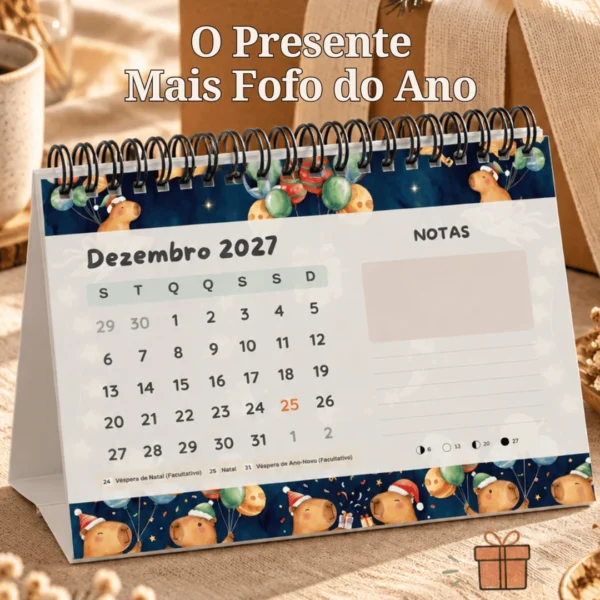 Presente Criativo Papelaria Fofa Capivaras 2027 Presente Criativo e Útil para Amantes de Capivaras e Papelaria